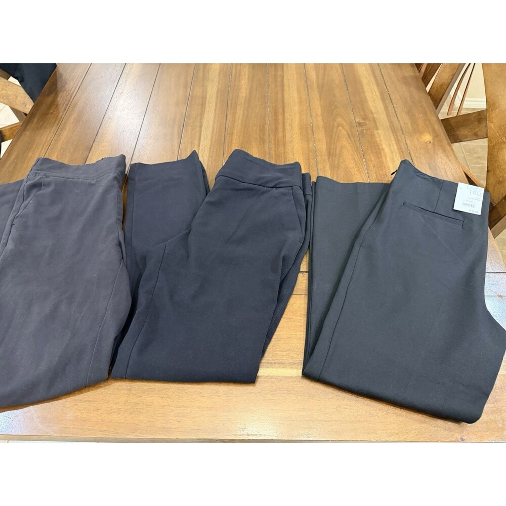 Bundle of 3 Women’s Black Dress Pants Size S/4-6/6 Time and Tru By & By